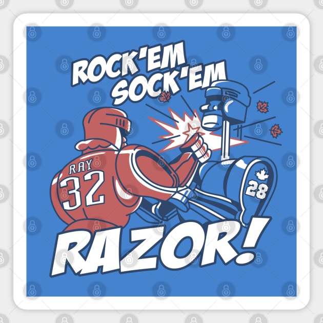 Rock'em Sock'em Razor! Magnet by Carl Cordes